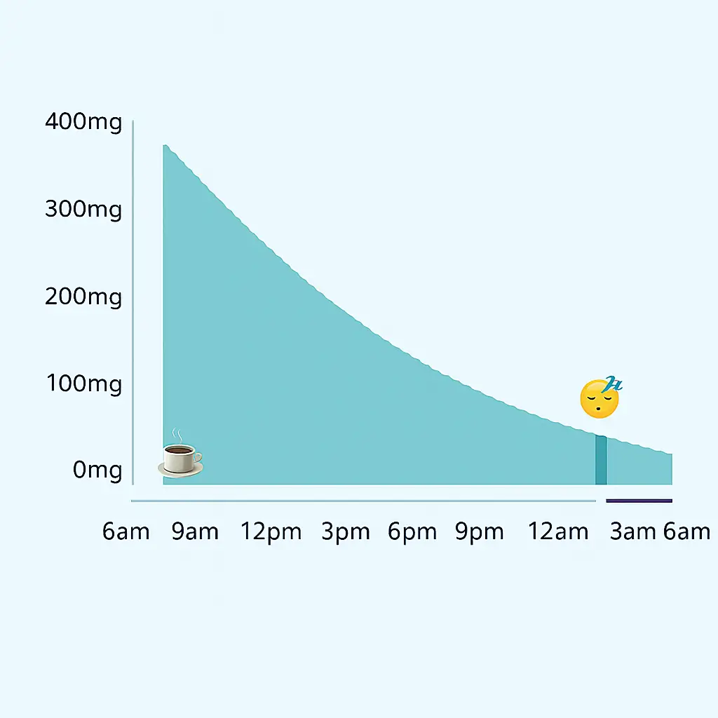 cafeína, vida media cafeína, efectos cafeína, cafeína y sueño